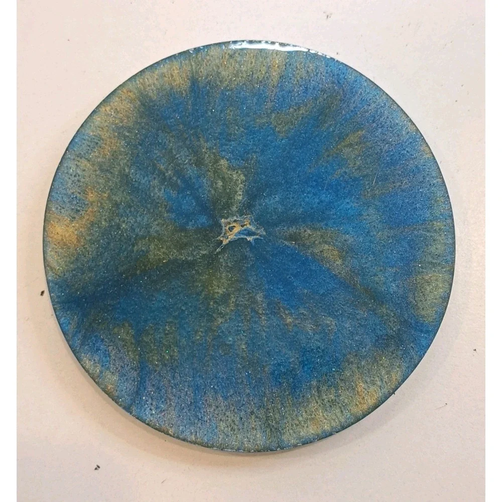 Handmade Epoxy Resin Coasters Set Of 4 With Holder Artsy Gift Decor